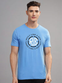 ADRO Men Typography Printed Raw Edge T-shirt