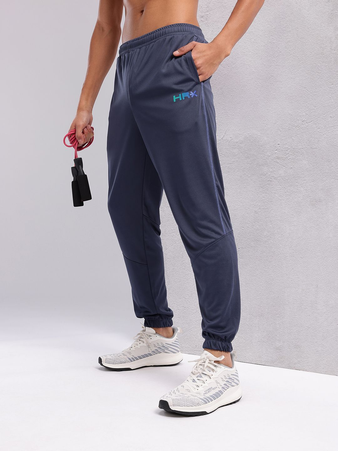 HRX oleh Hrithik Roshan Lelaki Mid-Rise Rapid-Dry Training Joggers