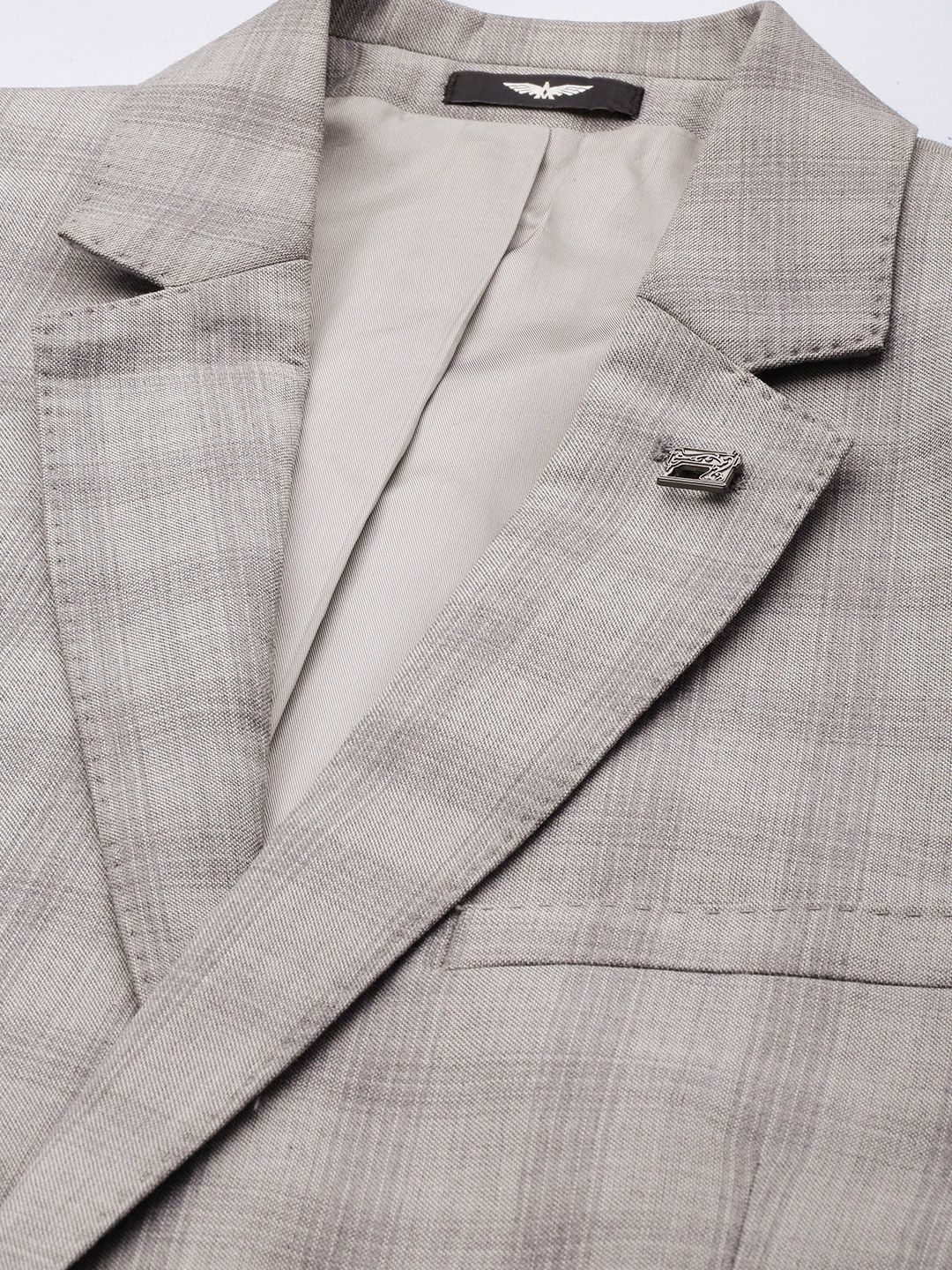 Park Avenue Checked Notched Lapel Single-Breasted 2 Piece Formal Suits
