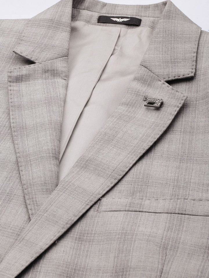 Park Avenue Checked Notched Lapel Single-Breasted 2 Piece Formal Suits