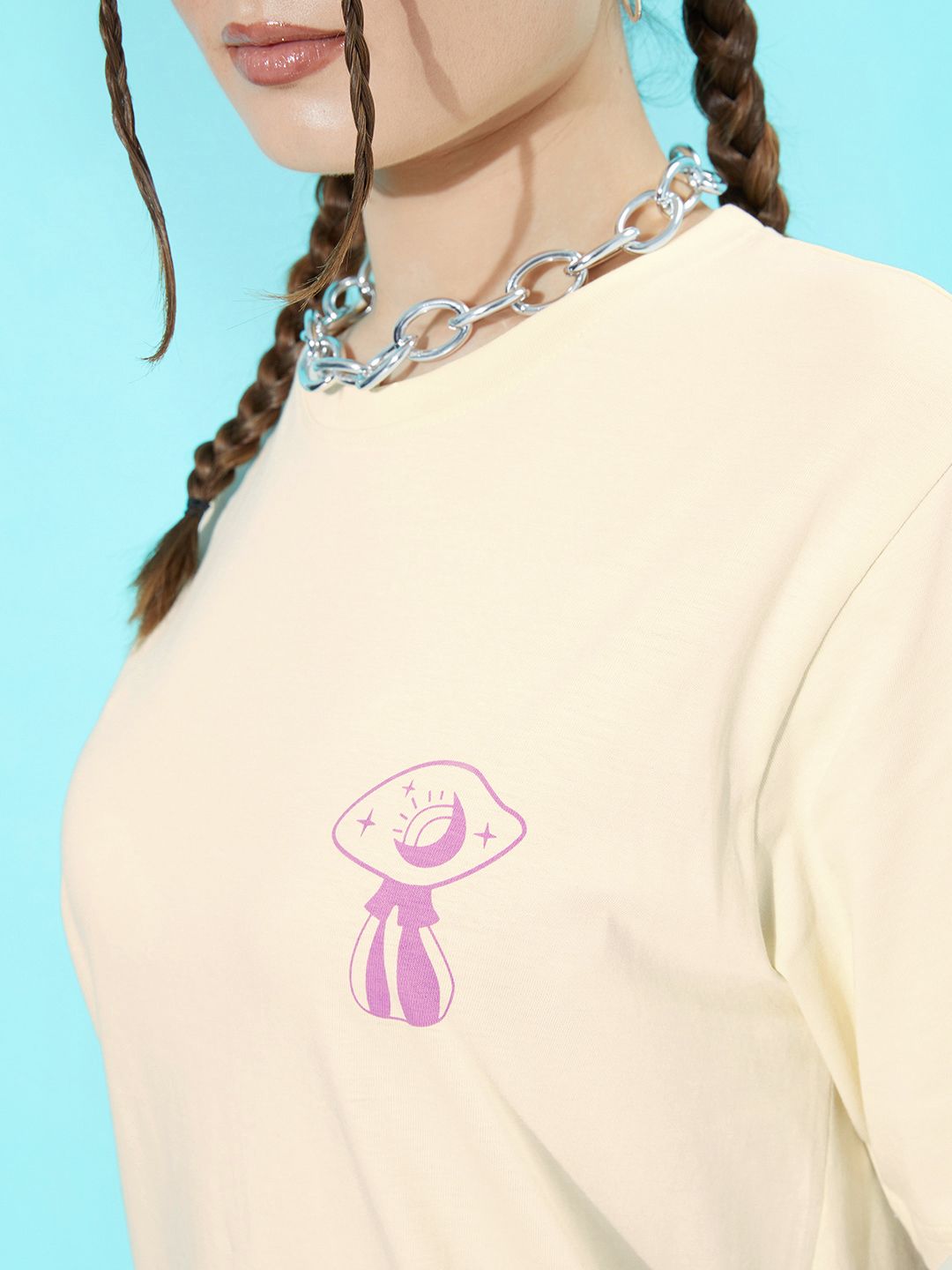 Difference of Opinion Pure Cotton Printed Oversized T-shirt