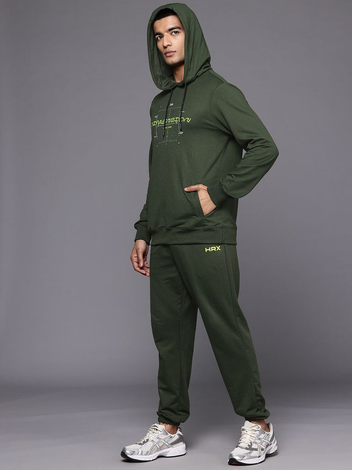 HRX by Hrithik Roshan Men Printed Hooded Lifestyle Tracksuit