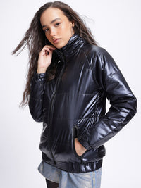 DressBerry Metallic Magic Puffer Jacket