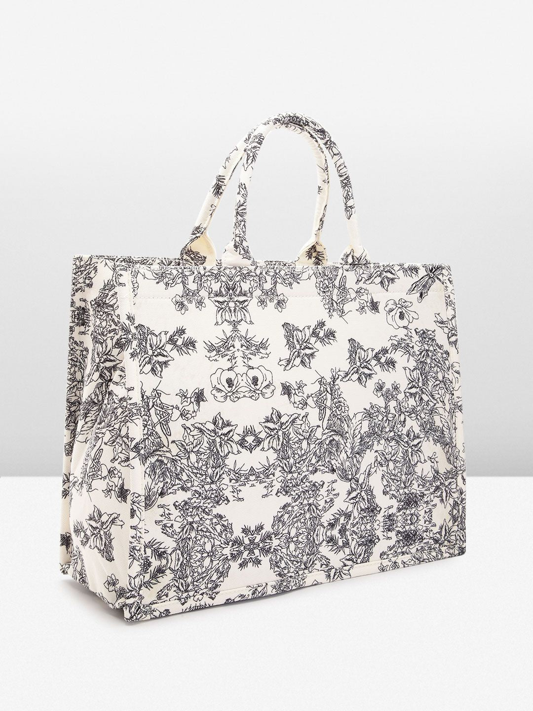 Lino Perros Floral Printed Structured Laptop Bag