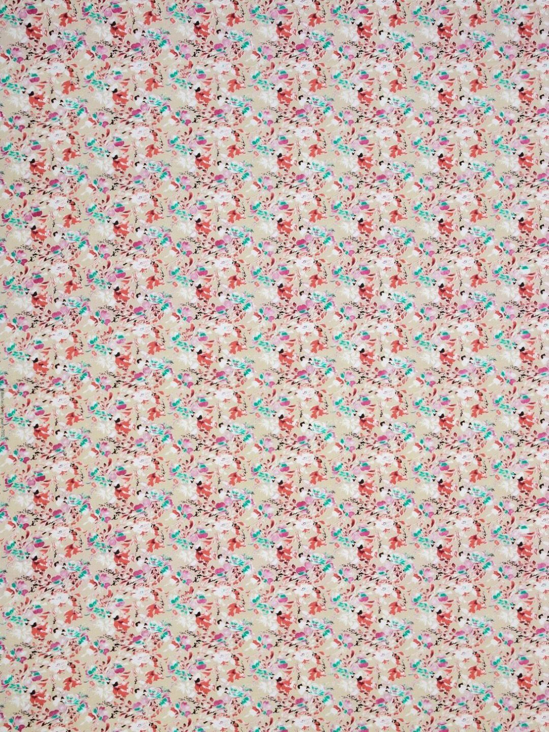 BOMBAY DYEING Dream Lover Brown Floral 104 TC Cotton Queen Bedsheet Set-2.24 m X 2.54 m