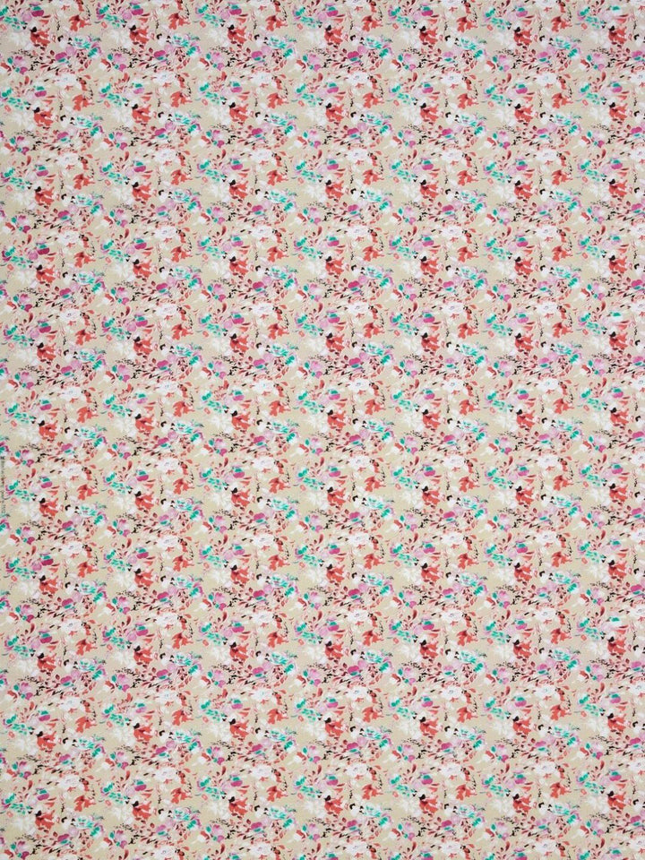 BOMBAY DYEING Dream Lover Brown Floral 104 TC Cotton Queen Bedsheet Set-2.24 m X 2.54 m
