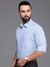 Raymond Pure Cotton Slim Fit Opaque Striped Formal Shirt