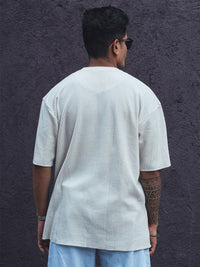 Powerlook Drop-Shoulder Sleeves Oversized Half Sleeves T Shirt