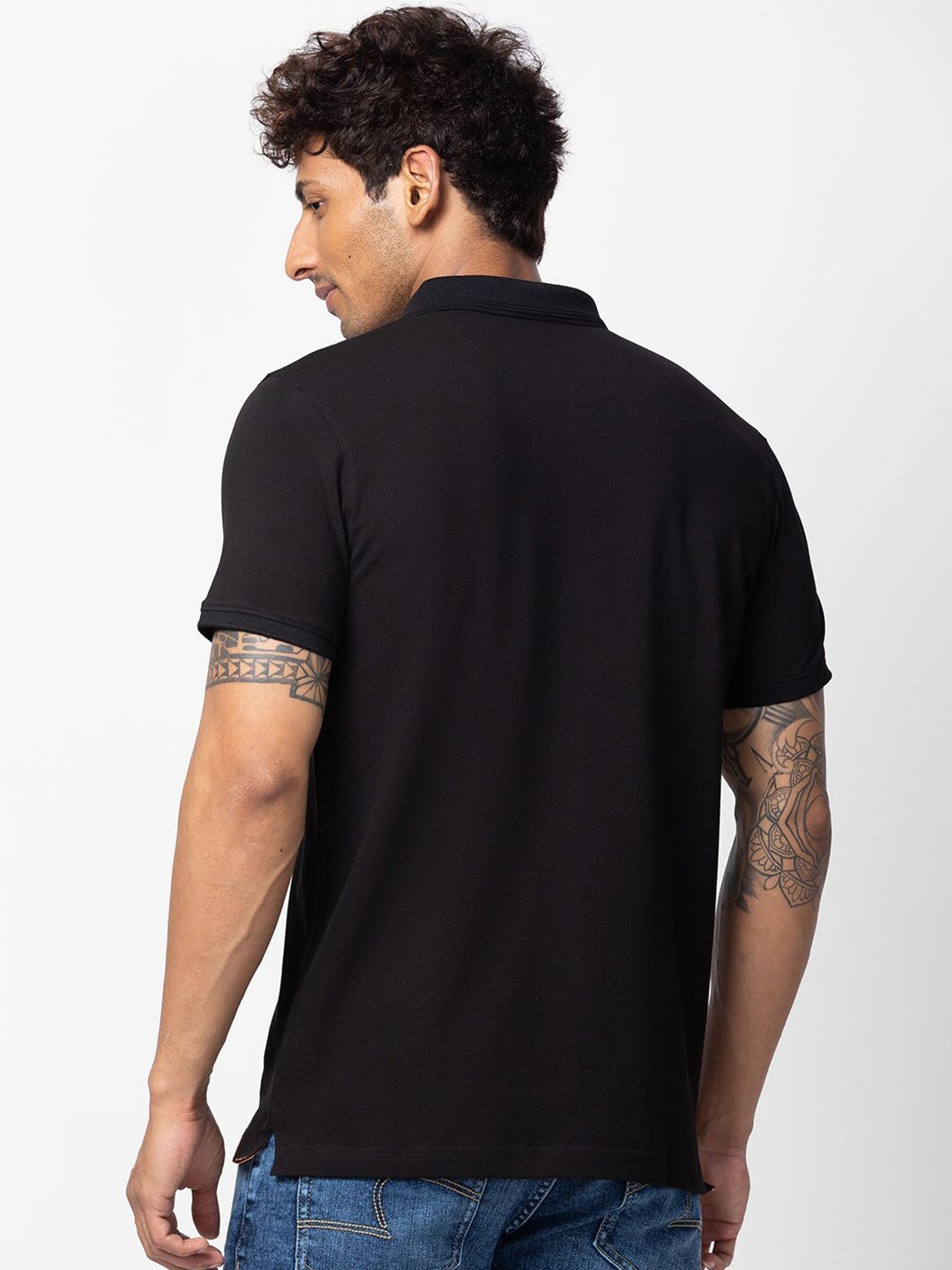 SPYKAR Men Polo Collar Slim Fit Cotton T-shirt