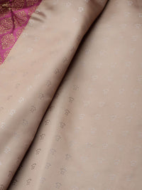 SOJANYA Lelaki Olive Brown & Pink Jacquard Ethnic Motifs Straight Kurta with Churidar