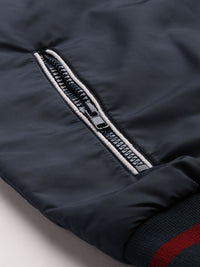 The Indian Garage Co Men Slim Fit Colourblock Zip-Front Bomber Jacket