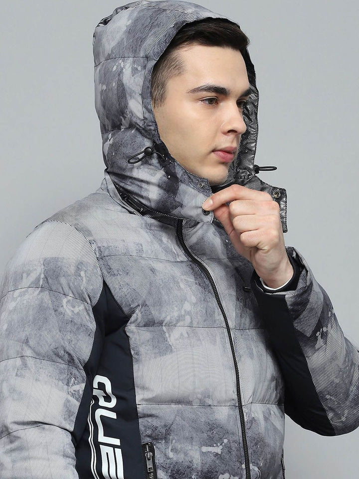 Monte Carlo Men Hooded Colourblocked Casual Lightweight Puffer Jacket