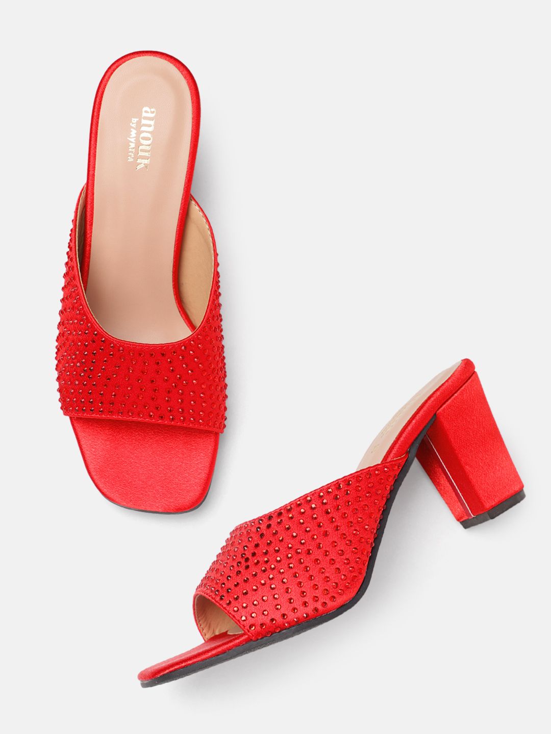Anouk Embellished Party Block Heels