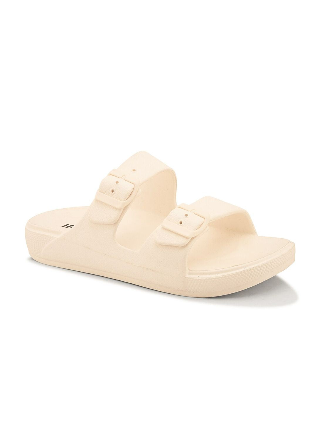 HRX by Hrithik Roshan Men Cream-Coloured Rubber Sliders