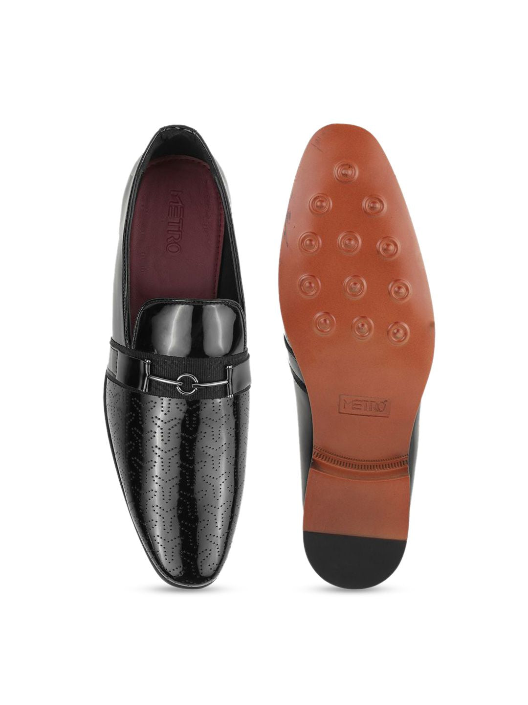 Metro Men Formal Textured Loafers