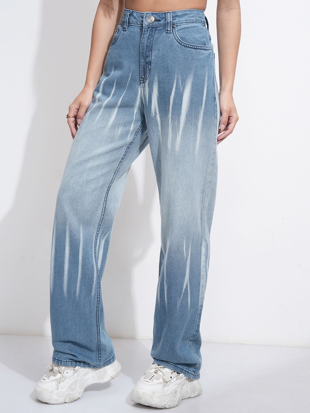 Tokyo Talkies Women High Rise Dad Fit Jeans