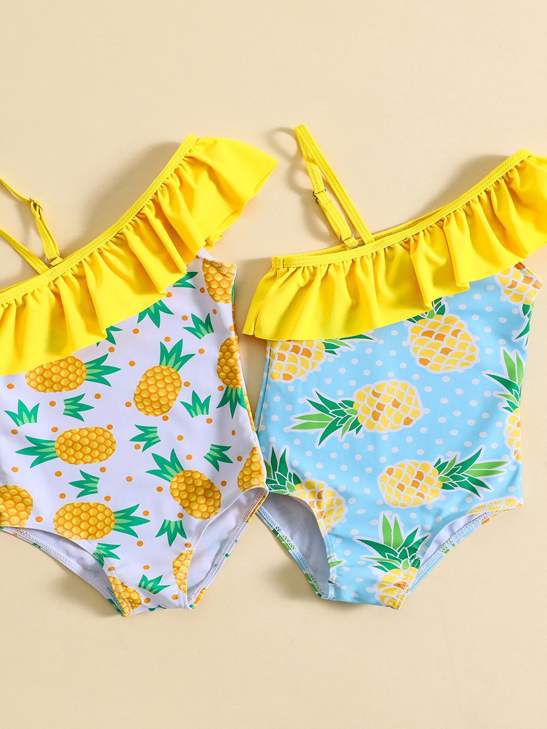 YK Infant Girls Pack Of 2 Printed One Shoulder Bodysuit