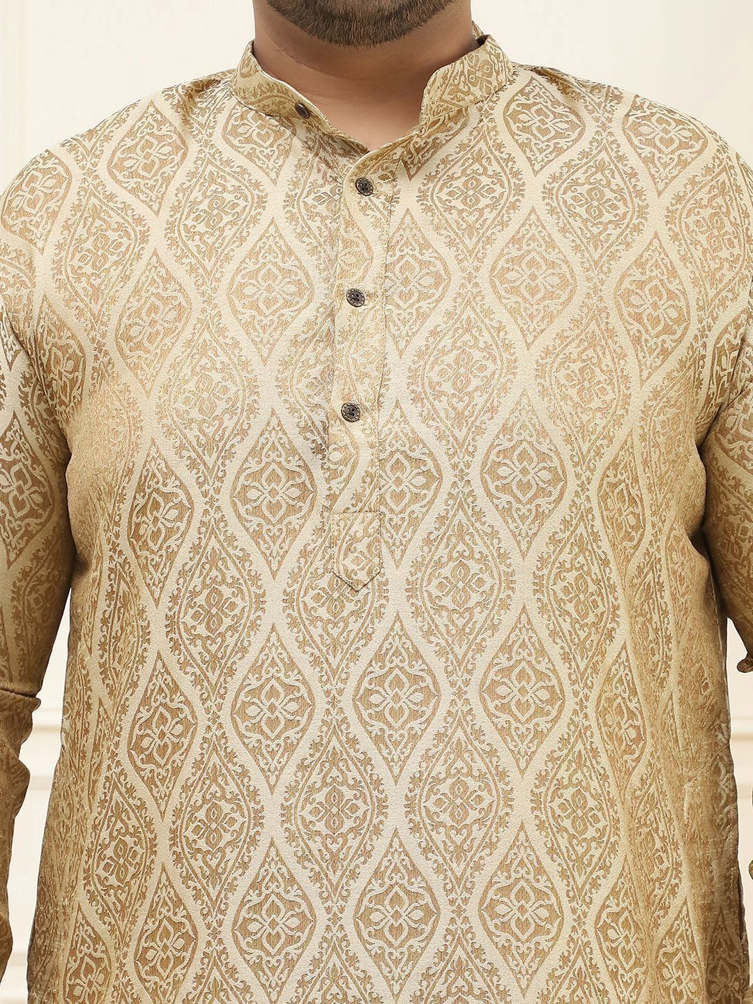 SOJANYA PLUS Plus Size Woven Design Straight Kurta with Pyjamas