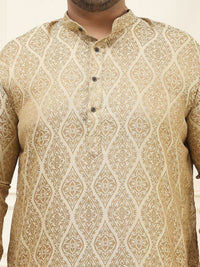 SOJANYA PLUS Plus Size Woven Design Straight Kurta with Pyjamas