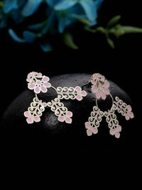 DressBerry Silver-Plated Contemporary Drop Earrings