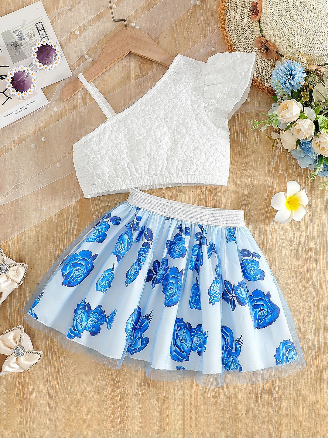 YK Girls Top with Skirt
