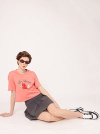 DressBerry Urban Chic Graphic Printed Boxy T-shirt