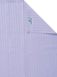 KLOTTHE Lavender Striped 300 TC King Size Bedsheet with 2 Pillow Covers