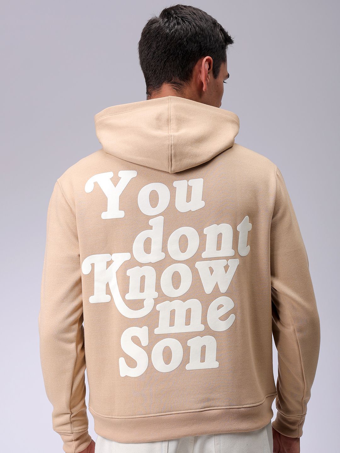 The Indian Garage Co Men Typography Printed Hooded Sweatshirt