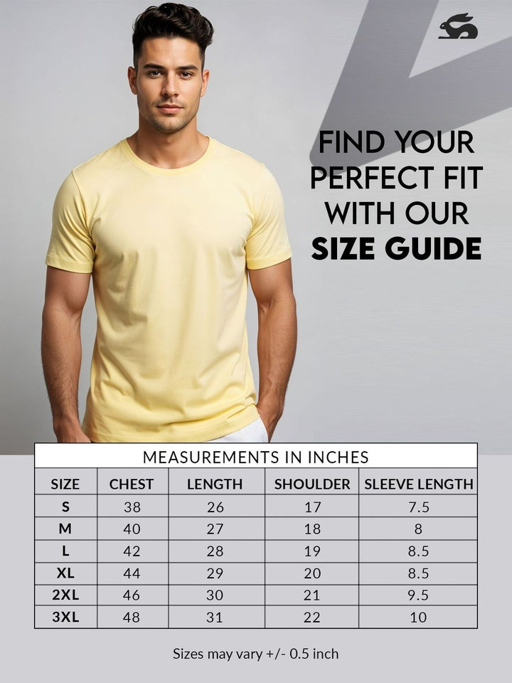 ADRO Typography Printed Short Sleeves Cotton Regular Fit T-shirt