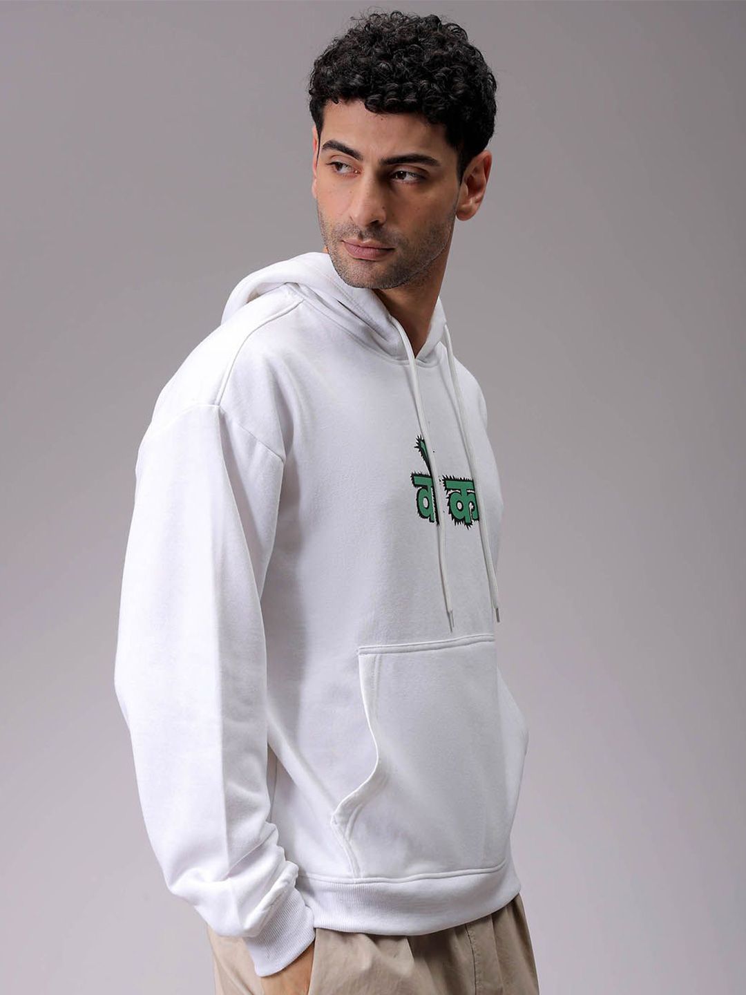 The Indian Garage Co Men Printed Hooded Sweatshirt