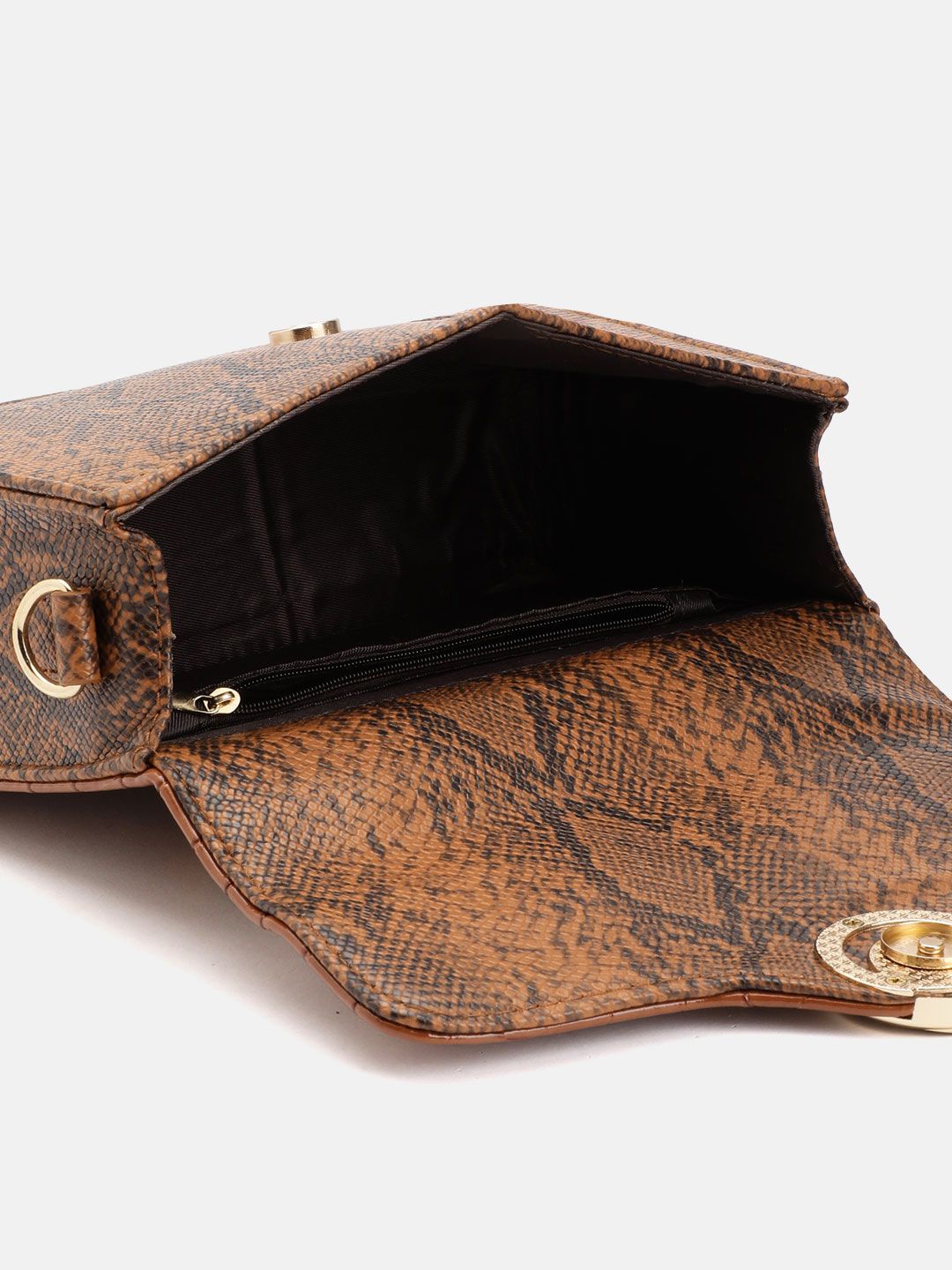 DressBerry Snake Skin Textured Satchel