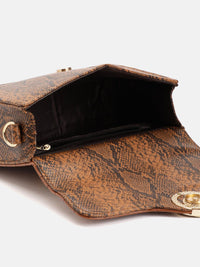 DressBerry Snake Skin Textured Satchel