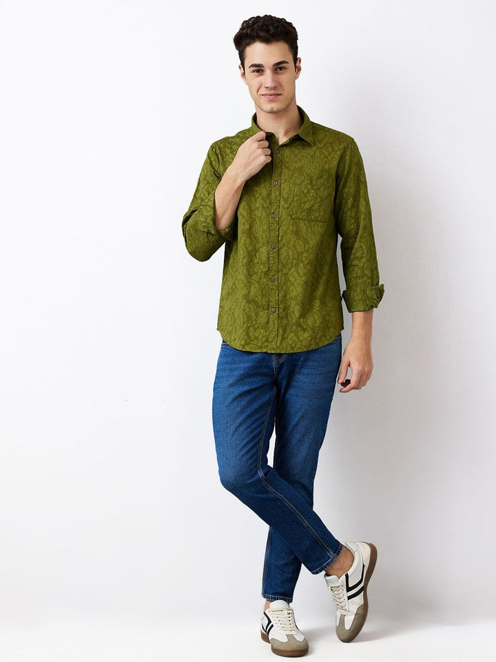 SPYKAR Men Spread Collar Floral Printed Cotton Casual Shirt