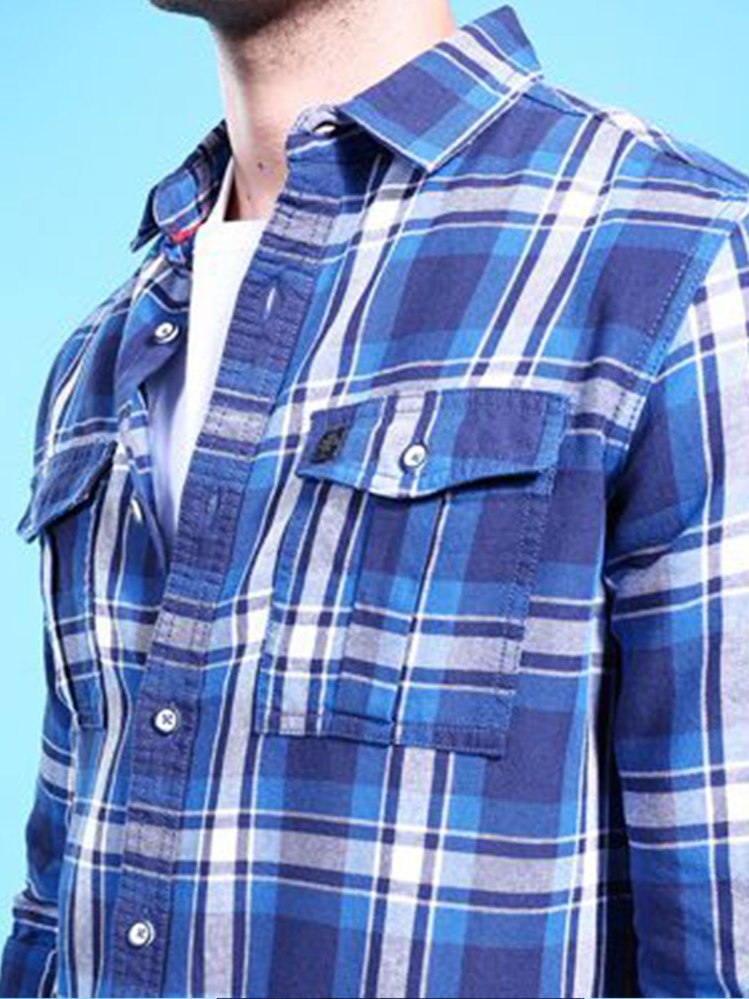 The Indian Garage Co Men Checked Casual Shirt