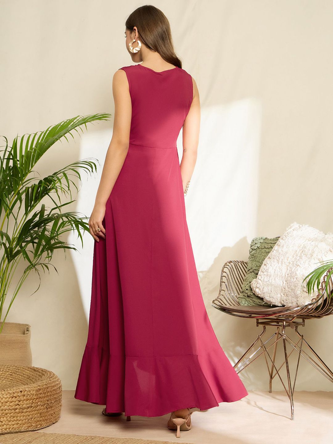 Berrylush Ruffled A-Line Maxi Dress