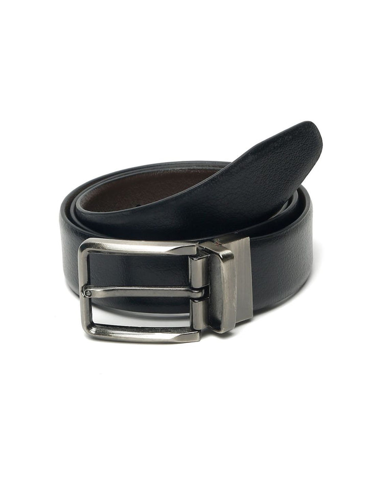 Teakwood Leathers Men Textured Leather Reversible Formal Belt