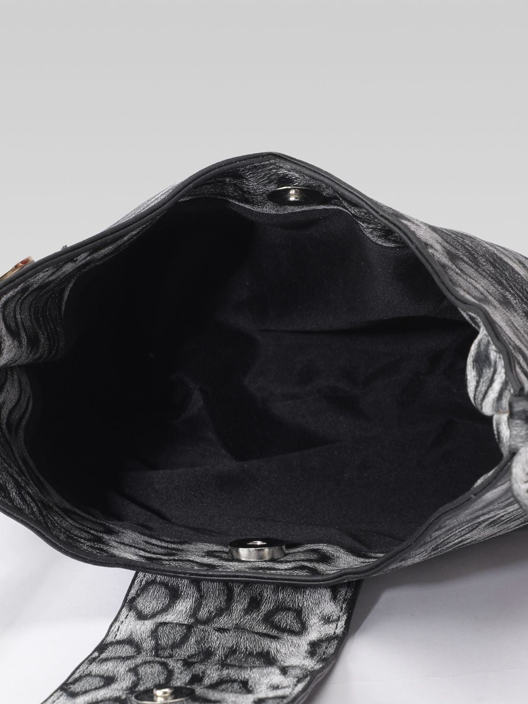 DressBerry Animal Print Sling Bag with Bow Detail