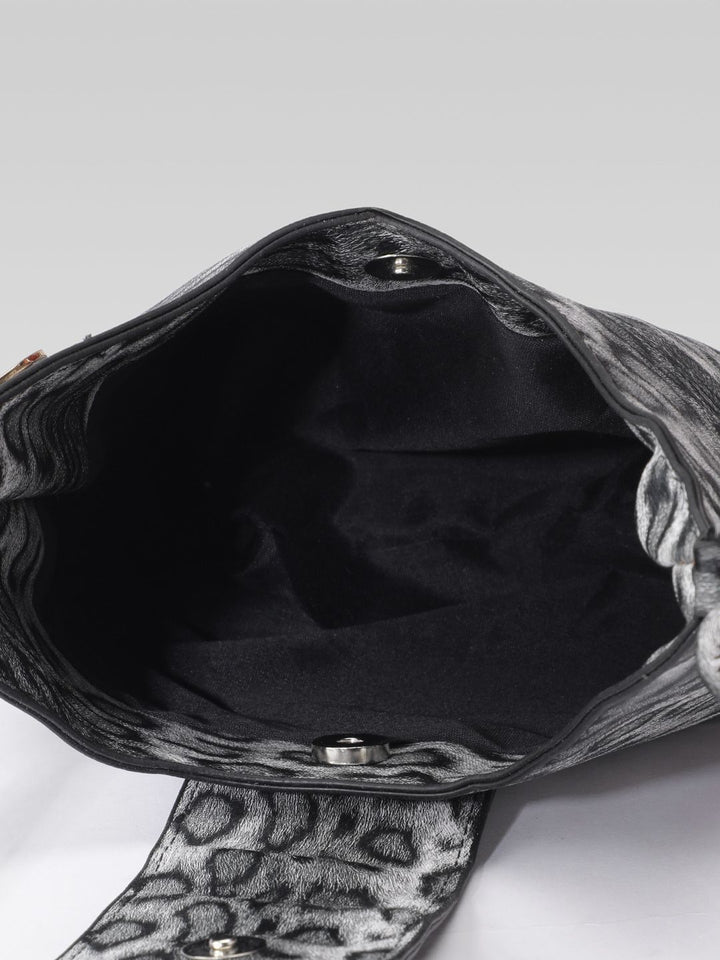 DressBerry Animal Print Sling Bag with Bow Detail