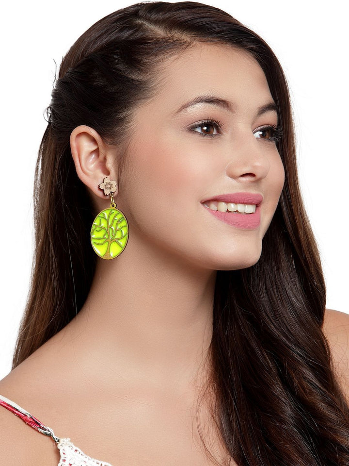 Anouk Gold-Plated Floral Shaped Drop Earrings