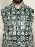 SOJANYA LUXE Jaket Nehru Kolar Mandarin Sulam Lelaki