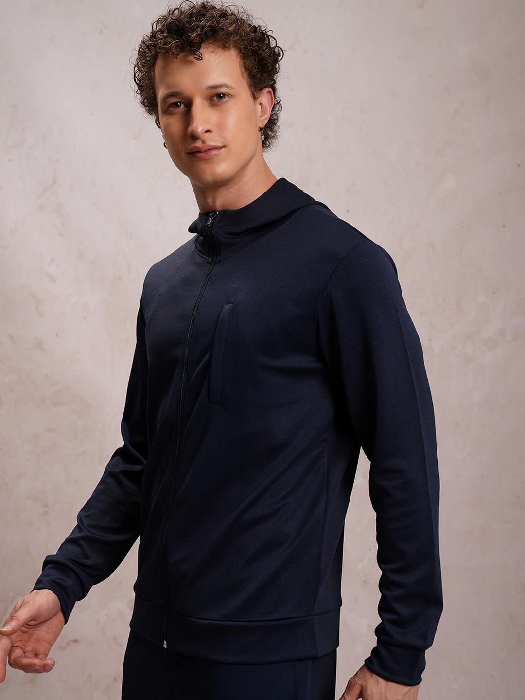 HIGHLANDER Mock Collar Open Front Jacket