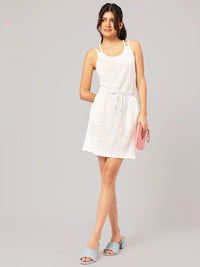 DressBerry Cinched Waist Schiffli A-Line Dress