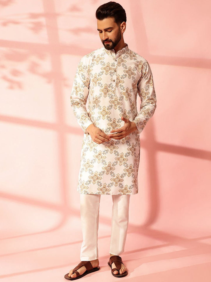 Anouk Men Ethnic Motifs Printed Regular Kurta with Pyjamas