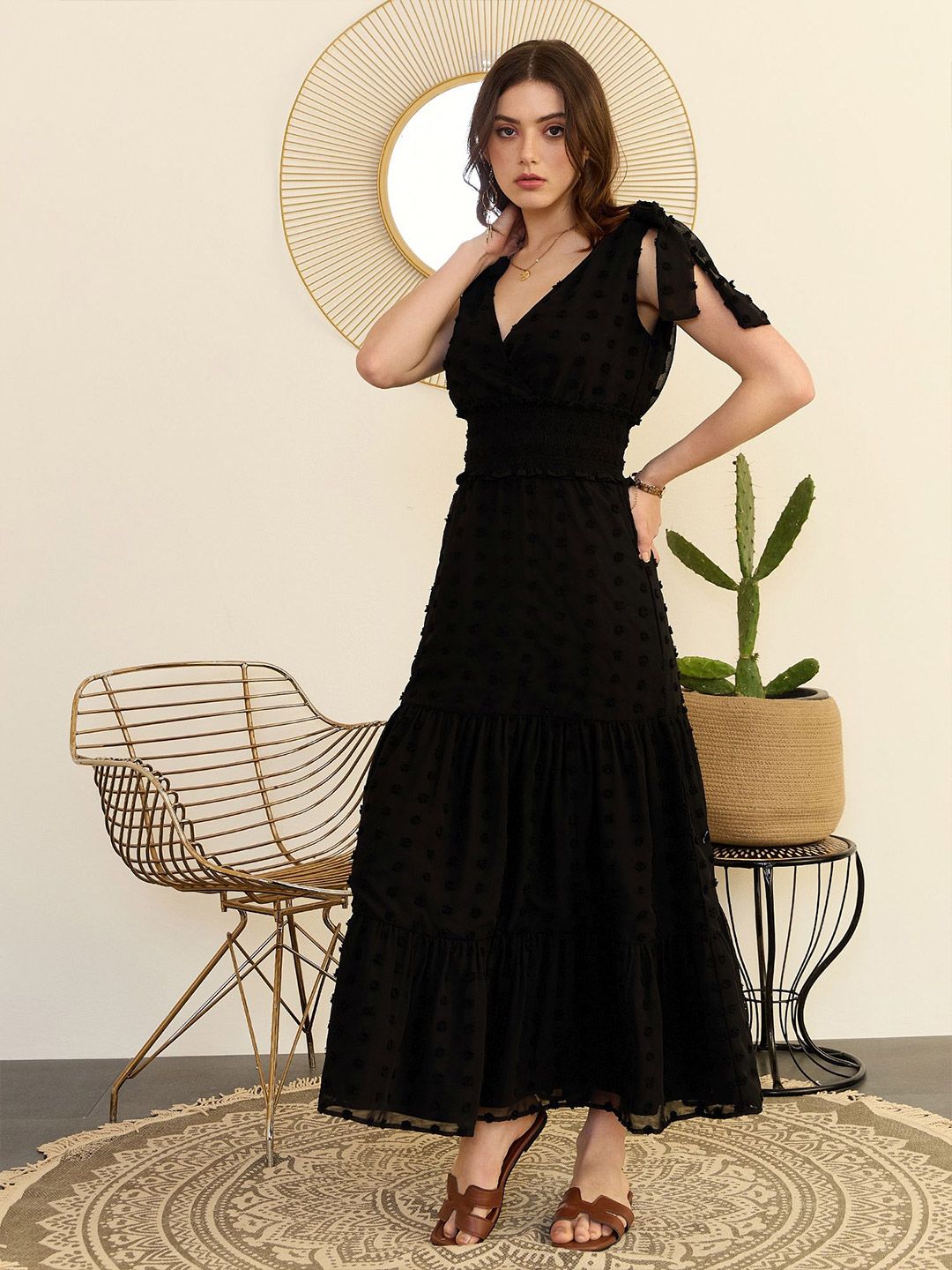 Berrylush Jacquard Maxi Dress