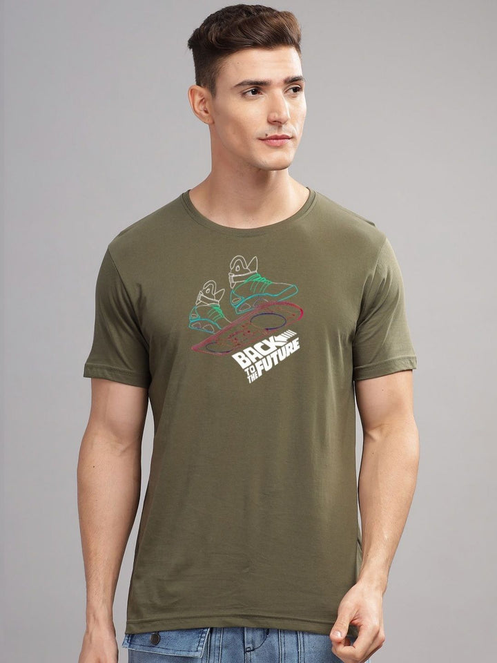 ADRO Men Typography Printed Applique T-shirt