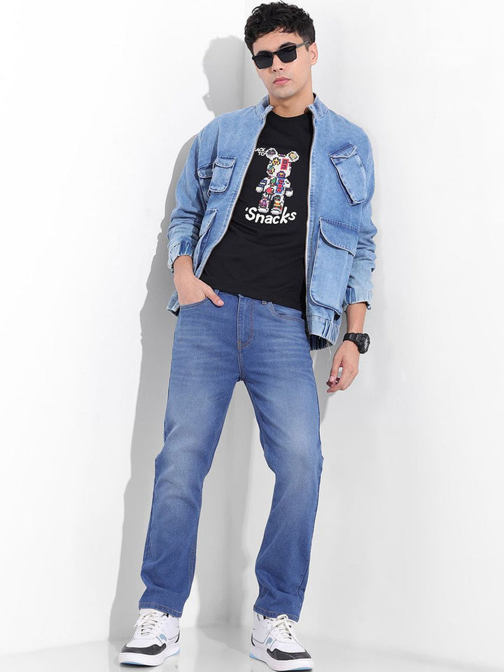 The Indian Garage Co Men Slim Fit Mid-Rise Light Fade Jeans