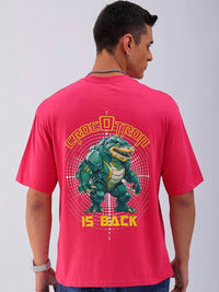 The Indian Garage Co Men Graphic Printed Round Neck Pure Cotton Relaxed Fit T-shirt