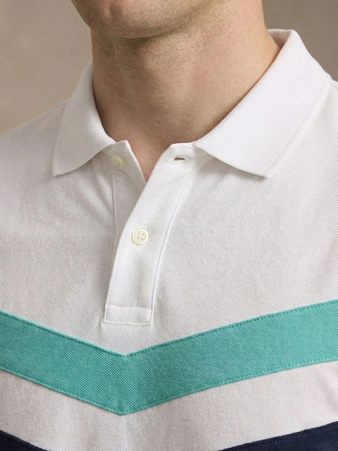 ADRO Men Colourblocked Polo Collar T-shirt