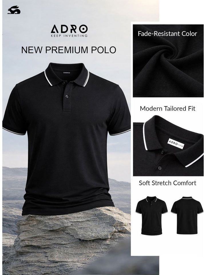 ADRO Men Polo Collar T-shirt