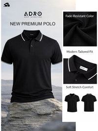 ADRO Men Polo Collar T-shirt